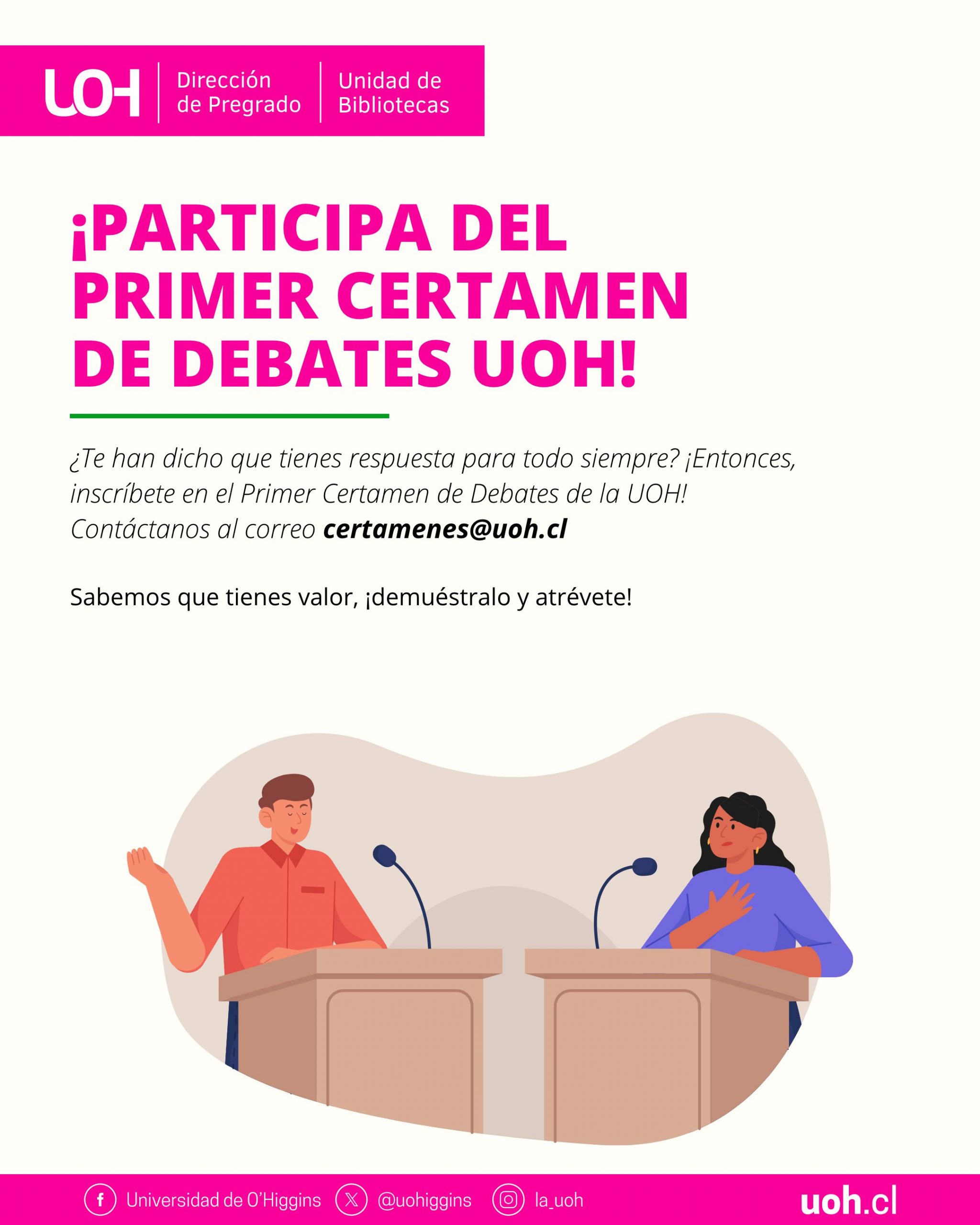 Primer Certamen de Debates UOH: una invitación a transformar opiniones en herramientas de aprendizaje