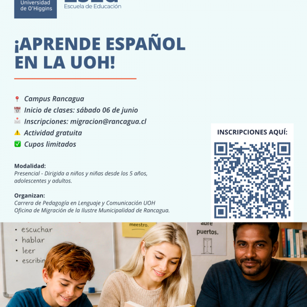 [Convocatoria] ¡Aprende español en la UOH!