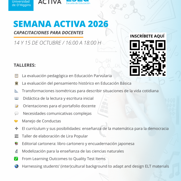 [Talleres] Semana Activa 2026: Capacitaciones Docentes