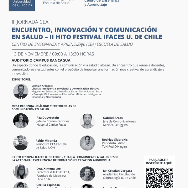 [III Jornada CEA] Encuentro, Innovación y Comunicación en Salud – II Hito Festival IFACES U. de Chile