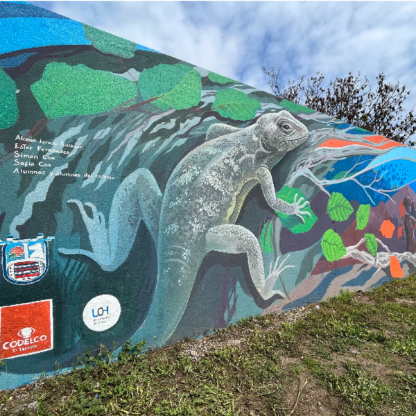 Inauguran mural sobre fauna nativa en Colegio La Isla de Doñihue