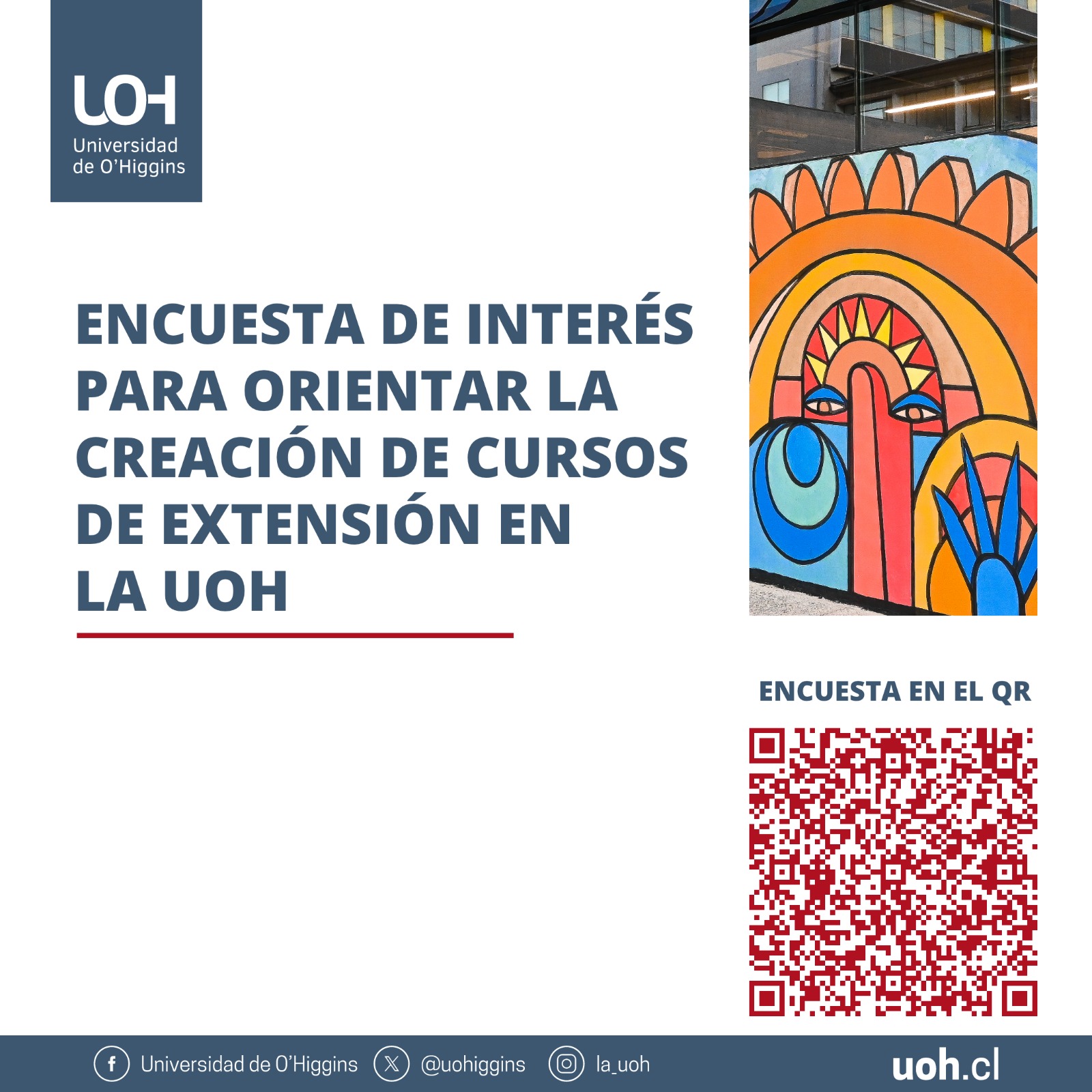 UOH llama a participar de la encuesta de interés para diseño y desarrollo de “Cursos de Extensión 2024”