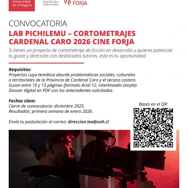[Convocatoria] Lab Pichilemu – Cortometrajes Cardenal Caro 2026 Cine Forja