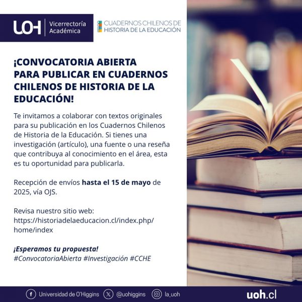 [Convocatoria] Publica en Cuadernos Chilenos de Historia de la Educación