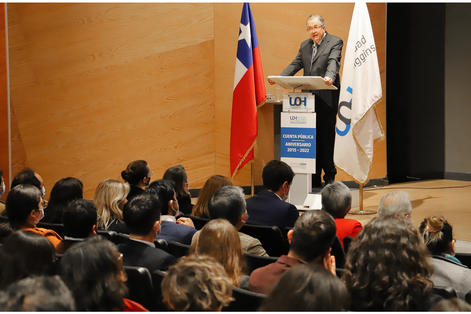Rector Rafael Correa presentó Cuenta Pública 2021 de la Universidad Estatal de O’Higgins