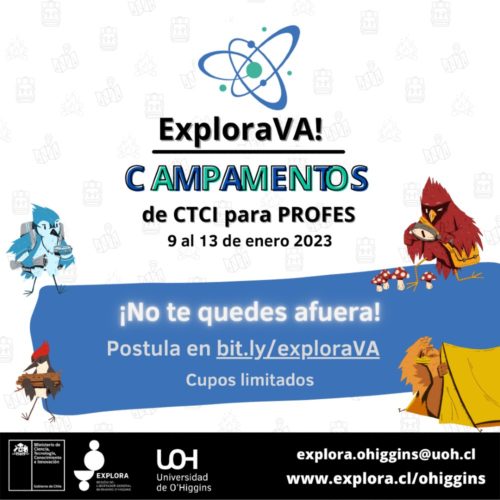 ¡Atención docentes!: Ya están abiertas las postulaciones para el Campamento Explora Va!