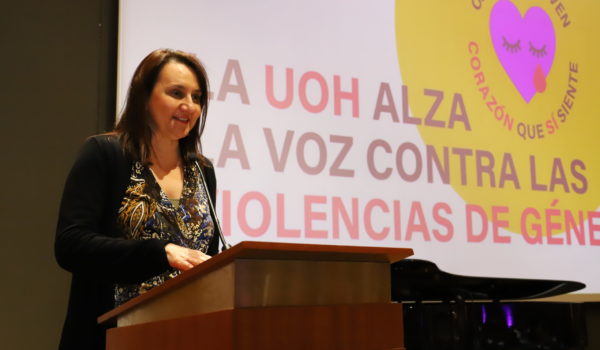 Fernanda Kri Amar, Rectora UOH. Ceremonia 25N