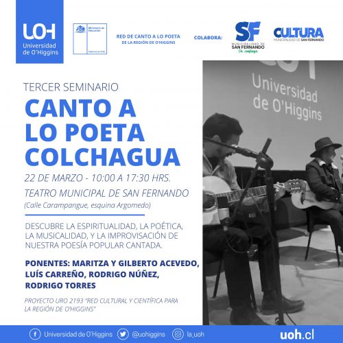 UOH lleva a San Fernando 3er Seminario de Canto a lo Poeta