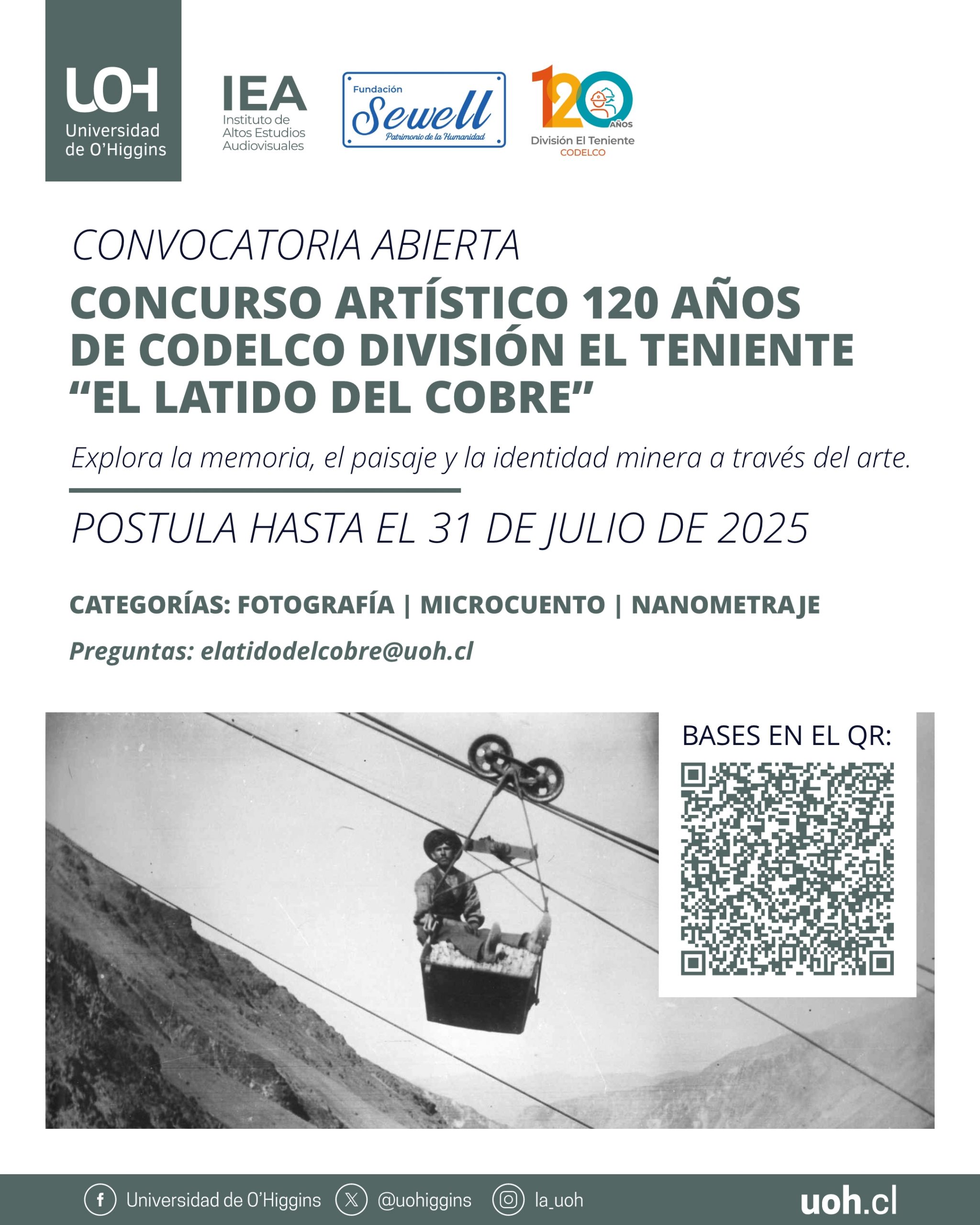 “El Latido del Cobre”: el concurso artístico de la UOH que conmemora los 120 años de la mina El Teniente