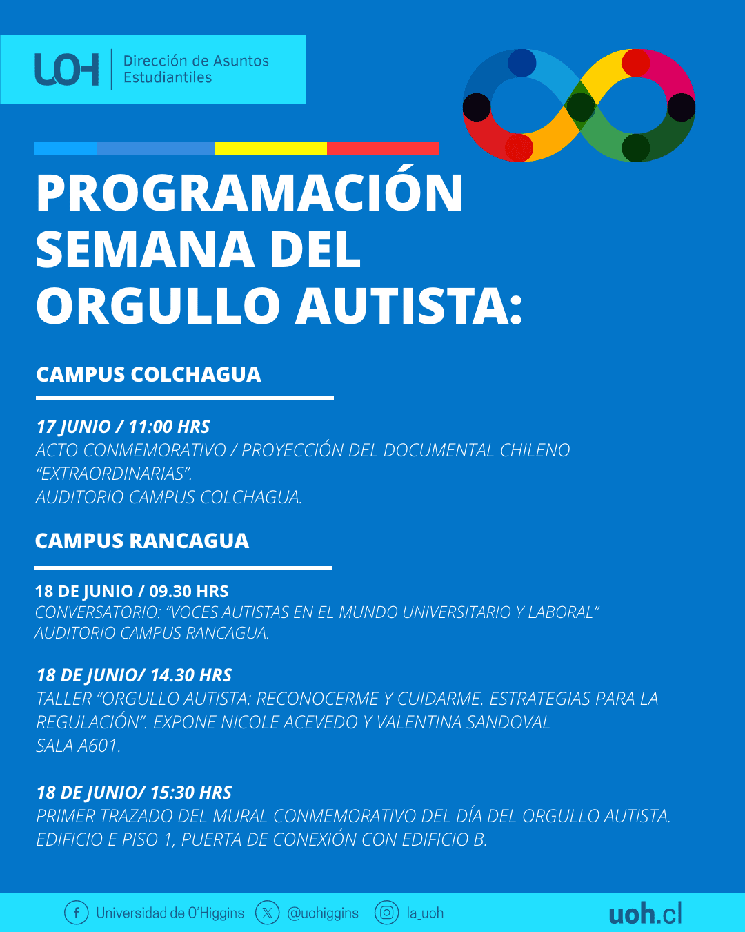 Semana del Orgullo Autista: UOH valora y celebra la neurodiversidad