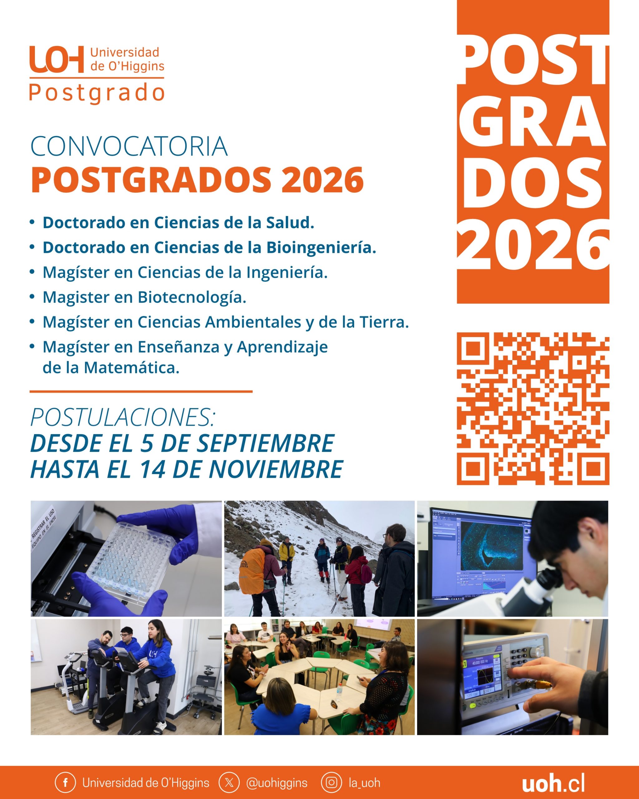 UOH lanzará su campaña de Postgrados 2026 con foco en formación global y pertinencia territorial