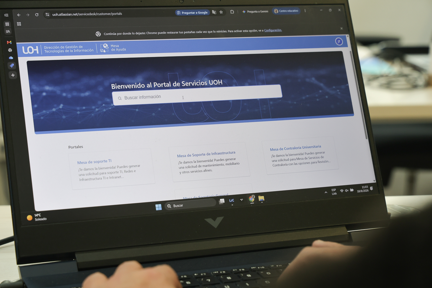 UOH amplía su portal de Mesas de Servicios con nuevas unidades institucionales