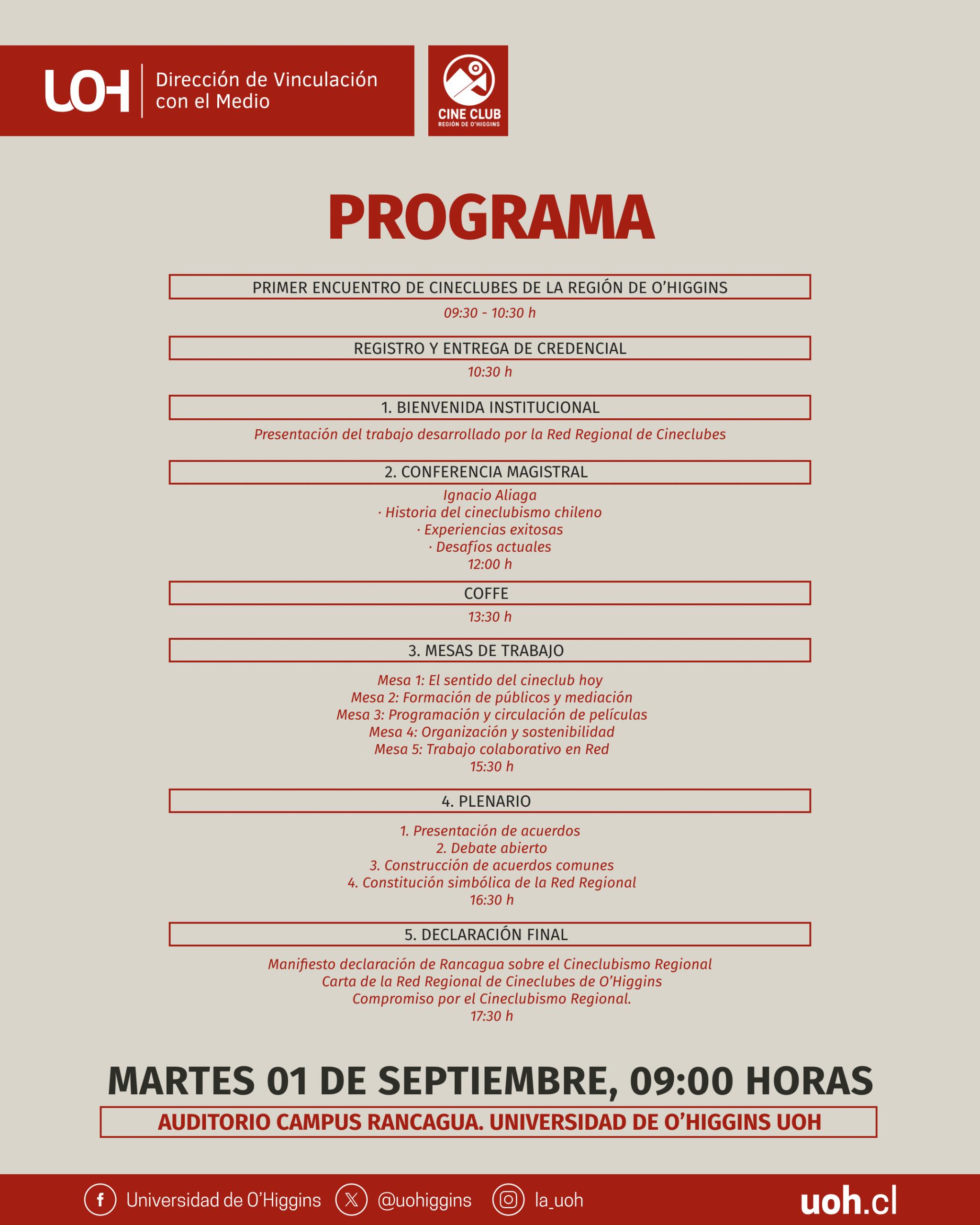Programa Encuentro de Cineclubes - FEED