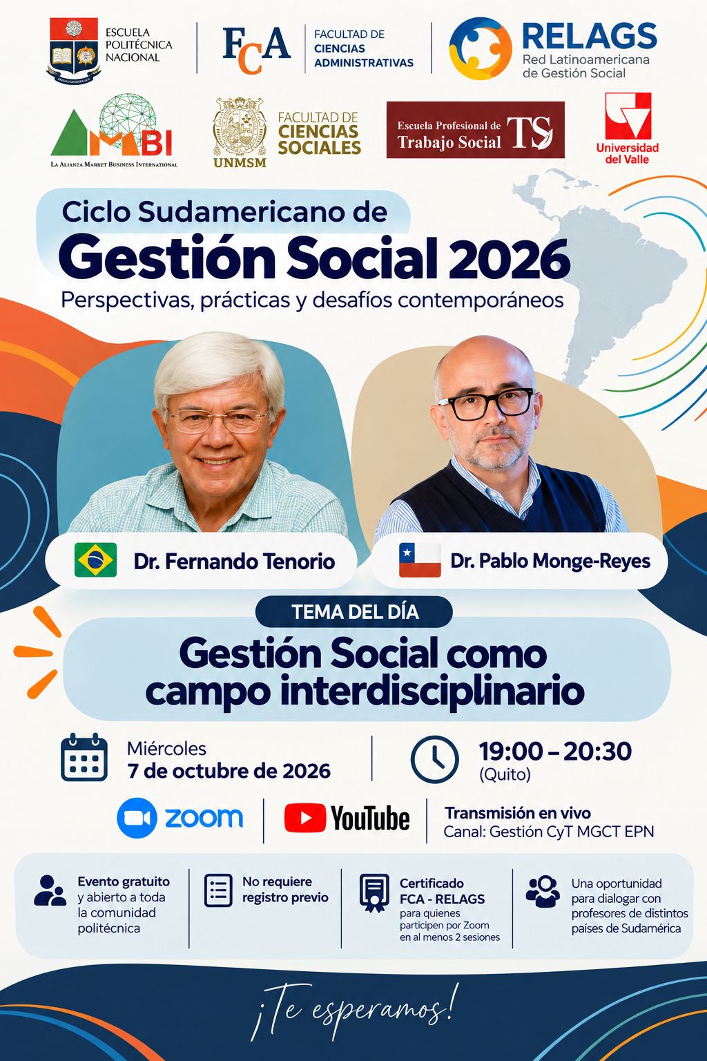 Docente adjunto UOH participará en encuentro sudamericano sobre gestión social